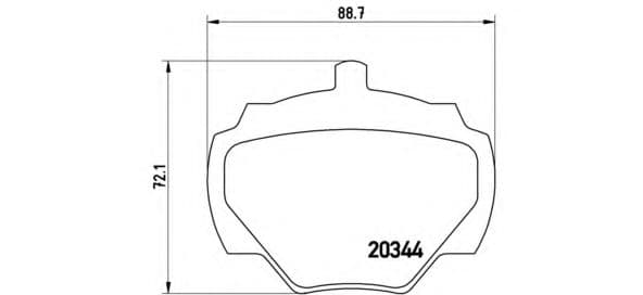 P 44 001 Brembo Гальмівні колодки