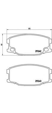 P 54 035 Brembo Гальмівні колодки для Mitsubishi Canter
