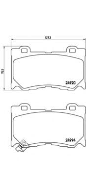 P 56 084 Brembo Гальмівні колодки
