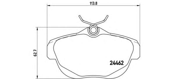 P 61 087 Brembo Гальмівні колодки для Citroen C6