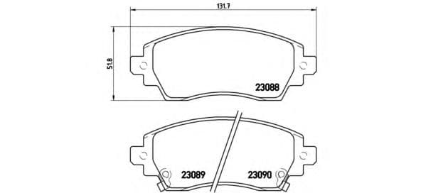 P 83 042 Brembo Гальмівні колодки для Toyota Corolla