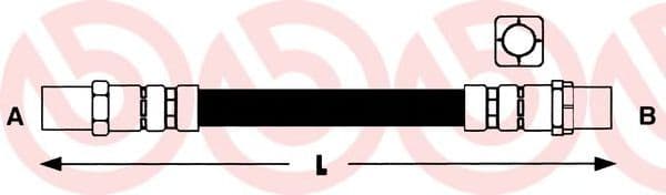 T 06 005 Brembo Гальмівний шланг для BMW 3 Series