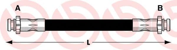 T 15 001 Brembo Тормозной шланг