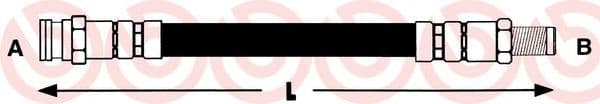 T 23 184 Brembo Тормозной шланг для Fiat Doblo