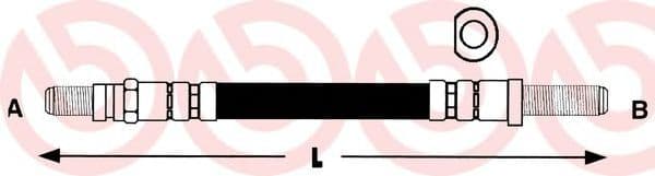 T 24 004 Brembo Тормозной шланг