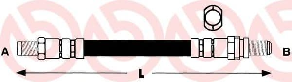 T 24 045 Brembo Гальмівний шланг