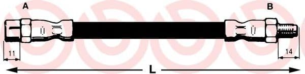 T 50 009 Brembo Гальмівний шланг