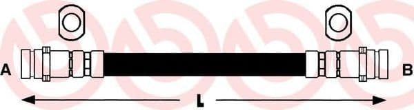 T 54 004 Brembo Гальмівний шланг