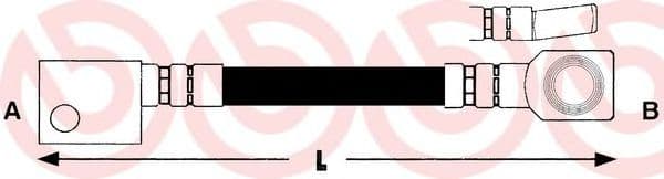 T 59 004 Brembo Гальмівний шланг для Opel Kadett