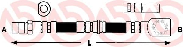 T 59 022 Brembo Гальмівний шланг