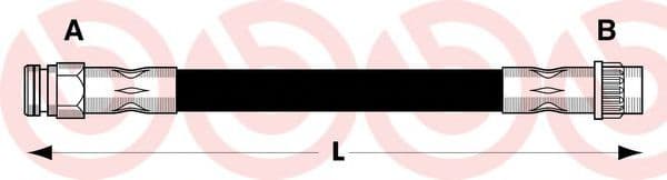 T 61 053 Brembo Тормозной шланг