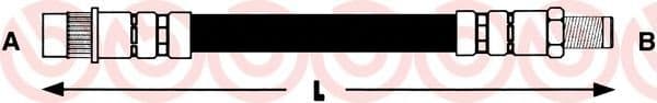 T 68 057 Brembo Гальмівний шланг для Renault 19