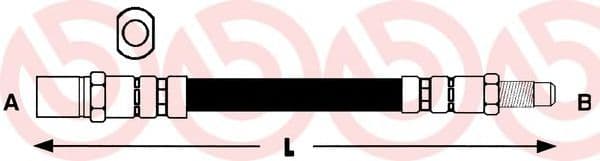 T 85 007 Brembo Гальмівний шланг