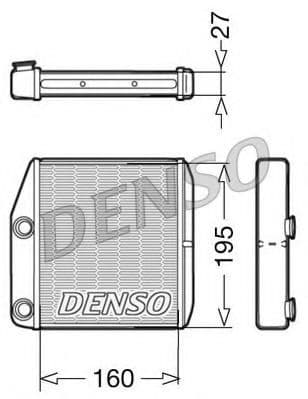 DRR09075 Denso Радіатор пічки