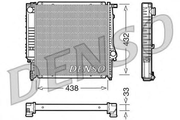 DRM05022 Denso Радіатор охолодження двигуна для BMW 3 Series