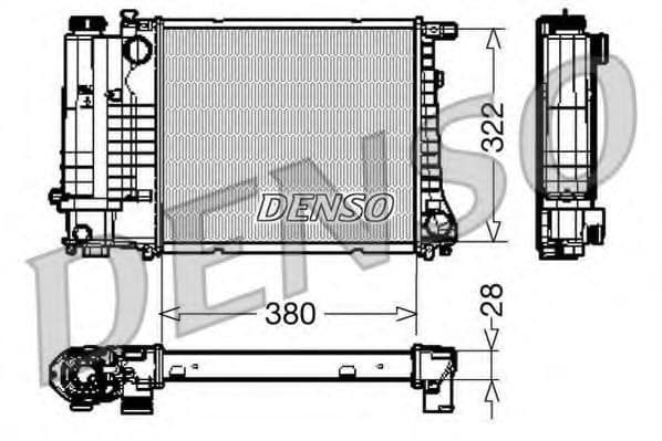 DRM05044 Denso Радіатор охолодження двигуна