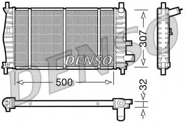 DRM10042 Denso Радіатор охолодження двигуна