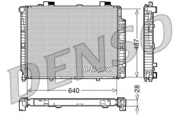 DRM17088 Denso Радиатор охлаждения двигателя для Mercedes E-Class