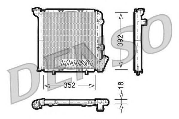 DRM23071 Denso Радіатор охолодження двигуна