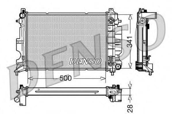 DRM25013 Denso Радіатор охолодження двигуна