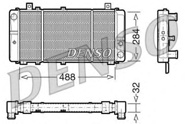 DRM27001 Denso Радіатор охолодження двигуна