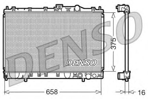 DRM45002 Denso Радиатор охлаждения двигателя
