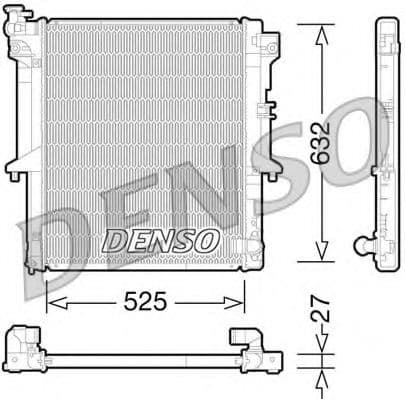 DRM45034 Denso Радіатор охолодження двигуна для Mitsubishi L200