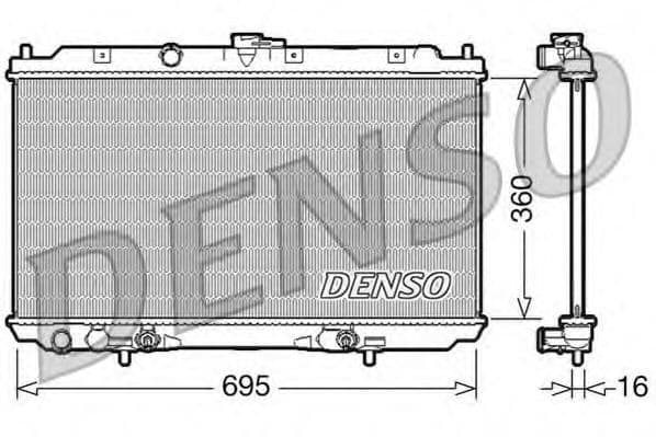 DRM46024 Denso Радіатор охолодження двигуна