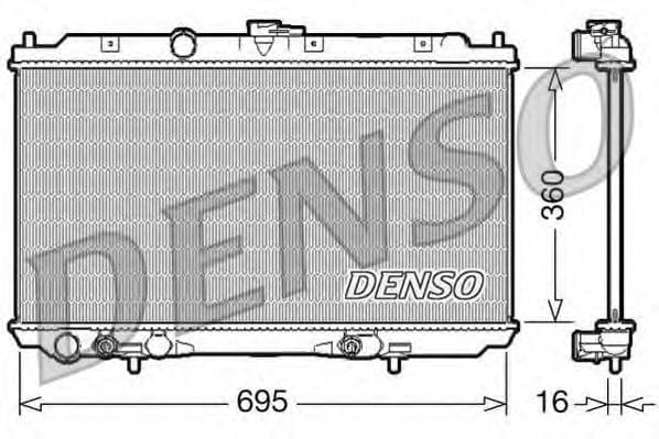 DRM46028 Denso Радіатор охолодження двигуна для Nissan Primera