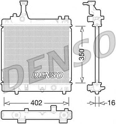 DRM47026 Denso Радиатор охлаждения двигателя для Nissan Pixo