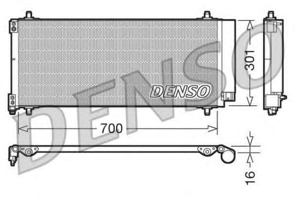 DCN21027 Denso Радиатор кондиционера