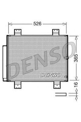 DCN35002 Denso Радіатор кондиціонера для Daihatsu Terios