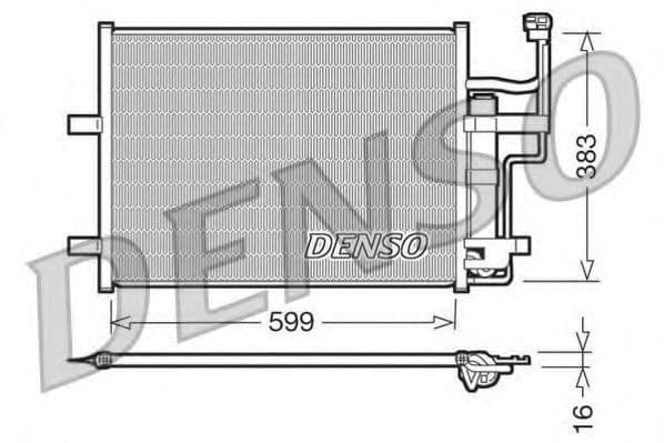 DCN44003 Denso Радіатор кондиціонера