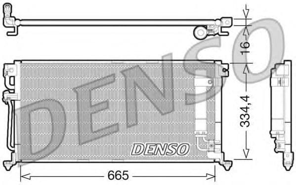 DCN45003 Denso Радиатор кондиционера