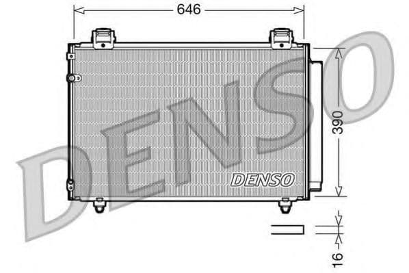 DCN50024 Denso Радіатор кондиціонера для Toyota Avensis