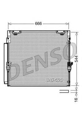 DCN50036 Denso Радиатор кондиционера для Toyota Land Cruiser