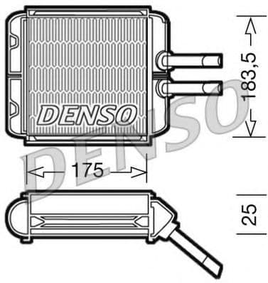 DRR08001 Denso Радіатор пічки