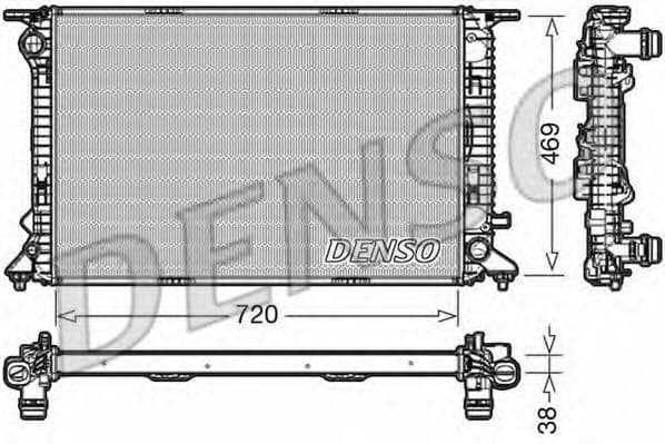 DRM02024 Denso Радиатор охлаждения двигателя