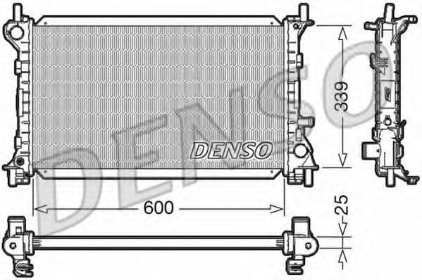 DRM10003 Denso Радиатор охлаждения двигателя для Ford Focus