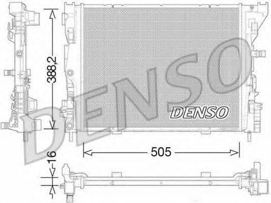 DRM23035 Denso Радіатор охолодження двигуна для Renault Zoe