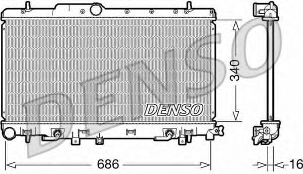 DRM36018 Denso Радіатор охолодження двигуна