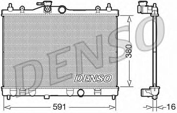 DRM46040 Denso Радіатор охолодження двигуна