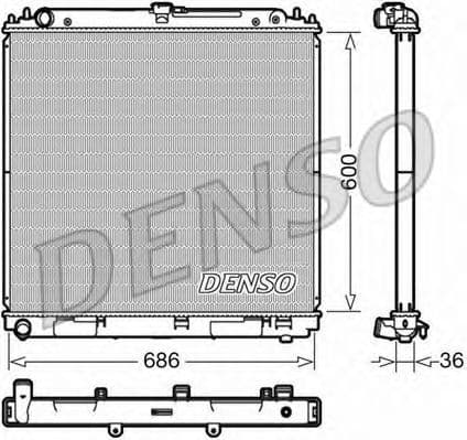 DRM46041 Denso Радіатор охолодження двигуна