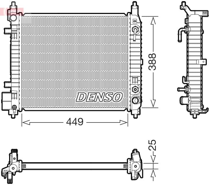 drm46104 Denso Радіатор охолодження двигуна для Nissan Almera