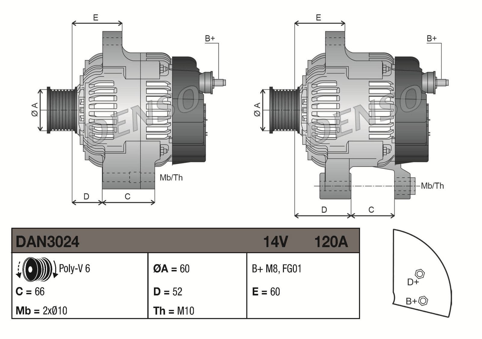 dan3024 Denso Генератор