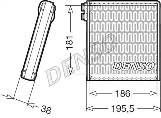 DEV09103 Denso Випарник кондиціонера для Fiat Ducato