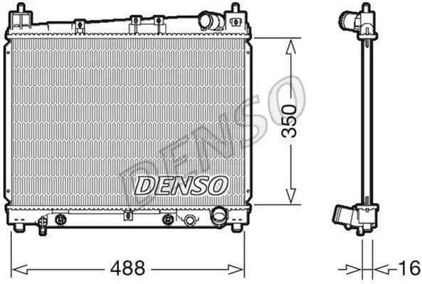 DRM50080 Denso Радиатор охлаждения двигателя для Toyota Yaris