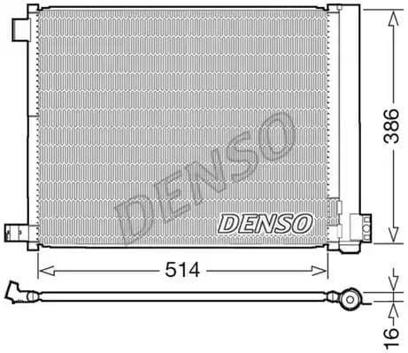 dcn46022 Denso Радіатор кондиціонера для Nissan Micra