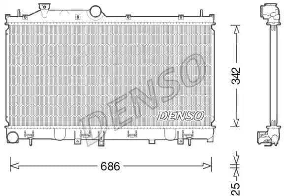 DRM36022 Denso Радиатор охлаждения двигателя для Subaru Forester