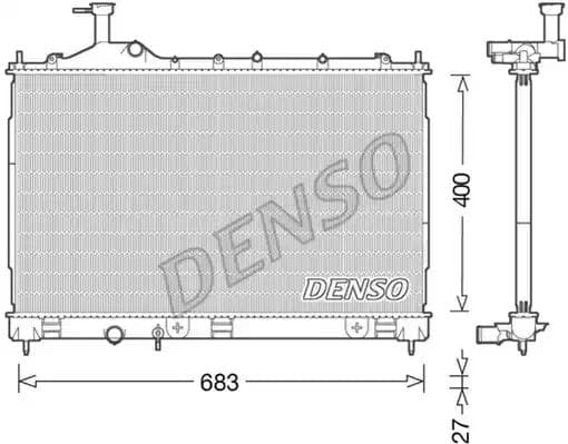 drm45038 Denso Радиатор охлаждения двигателя для Mitsubishi Outlander